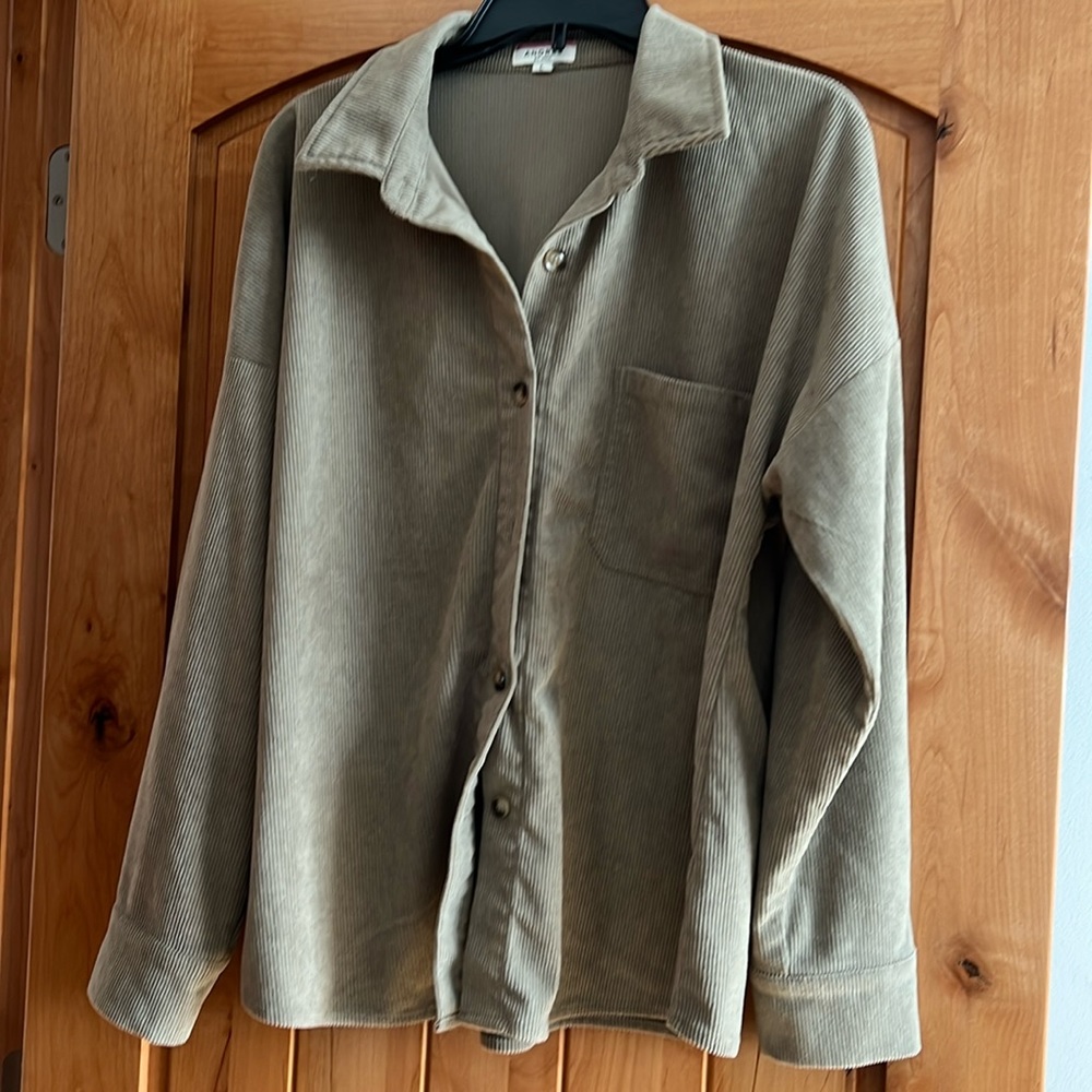 Tan/brown corduroy button down